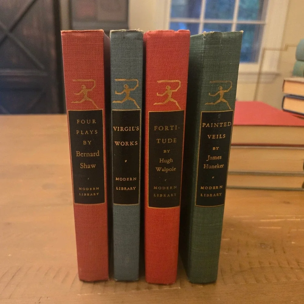 Modern Library Book Set 4 Vintage Hardcover Classics Books
